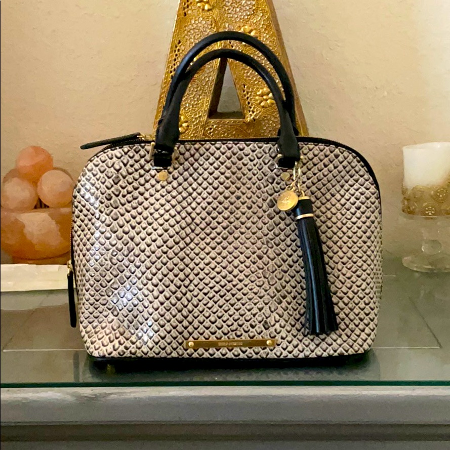 Brahmin Top-Handle Python Handbag